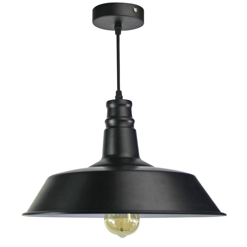 Lámpara Colgante metál Vintage color Negro Laes
