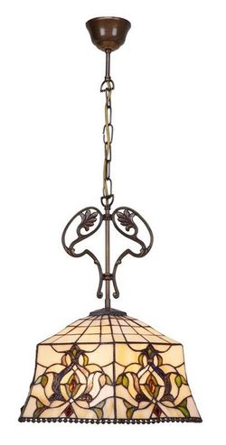 Lámpara Colgante Tiffany Serie Hexa Diámetro 41cm Tiffan y Luz