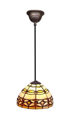 Lámpara Colgante Tiffany Serie Marfil Diámetro 20cm Tiffan y Luz