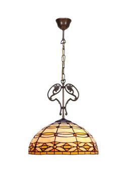 Lámpara Colgante Tiffany Serie Marfil Diámetro 40cm Tiffan y Luz