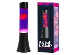 Lámpara de Lava Flared con Base Negra, Líquido Morado y Cera Rosa ITotal Idea Regalo