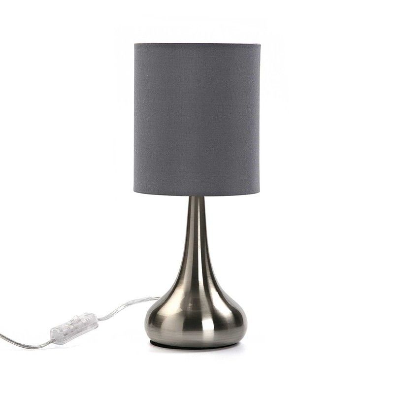 Lámpara de mesa gris