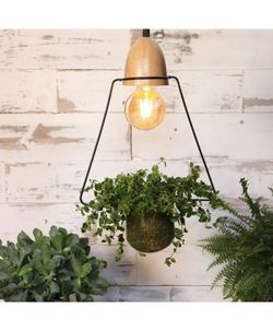 LÁMPARA DE METAL CON BOMBILLA 28 X 11,5 X H45 Cm.