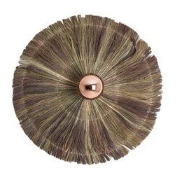 Lámpara de pared de fibra natural y sorgo en marrón, 66 x 11 x 66 cm | Helkie