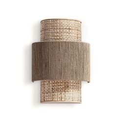 Lámpara de pared de yute y cuerda en natural, 29 x 20 x 42 cm | Kaola