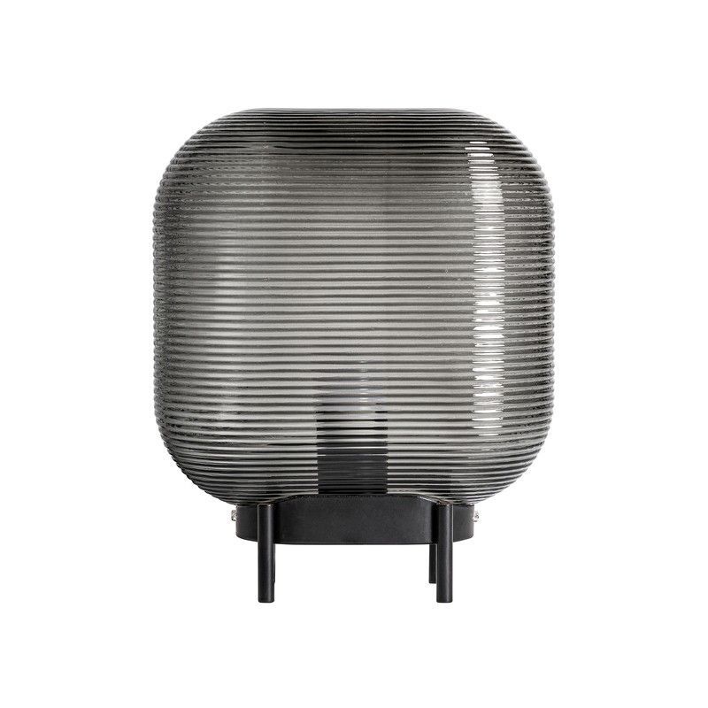 Lámpara de sobremesa de vidrio en negro ahumado, 25 x 14 x 31 cm | Smoke