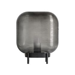 Lámpara de sobremesa de vidrio en negro ahumado, 25 x 14 x 31 cm | Smoke