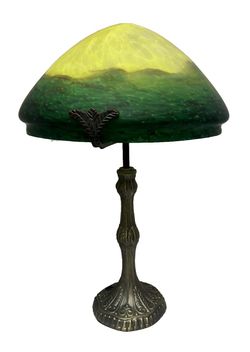 Lámpara de Sobremesa Grande en Cristal Amarillo d.40cm – Elegancia y Luz con Carácter