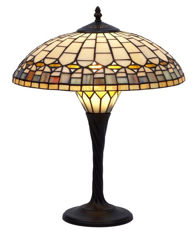 Lámpara De Sobremesa Serie Quarz Diámetro 40cm Tiffan y Luz