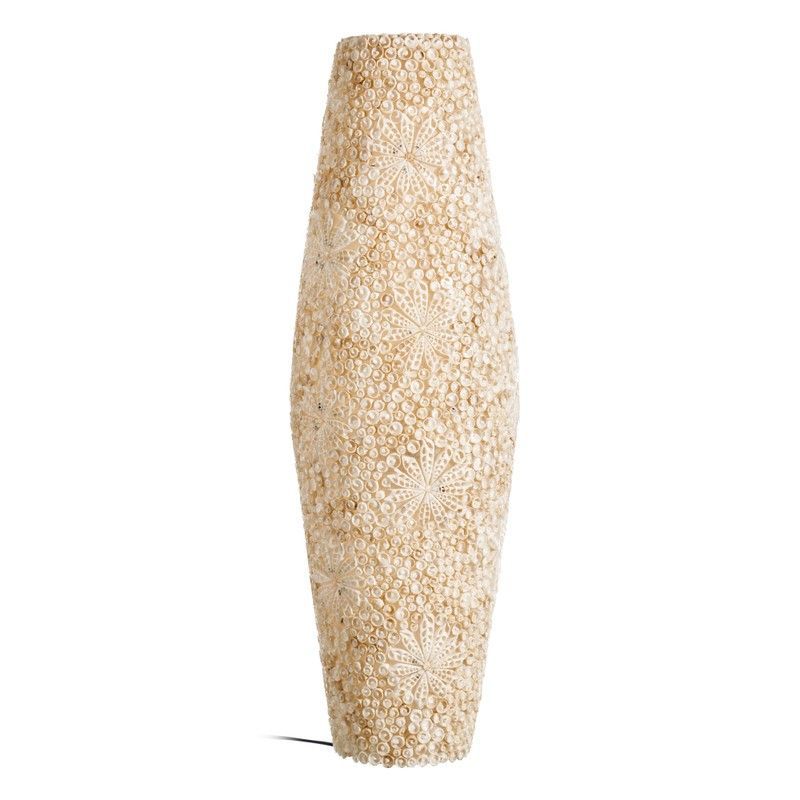 Lámpara de suelo blanco con pulsador 2 fases material de la base hormigon