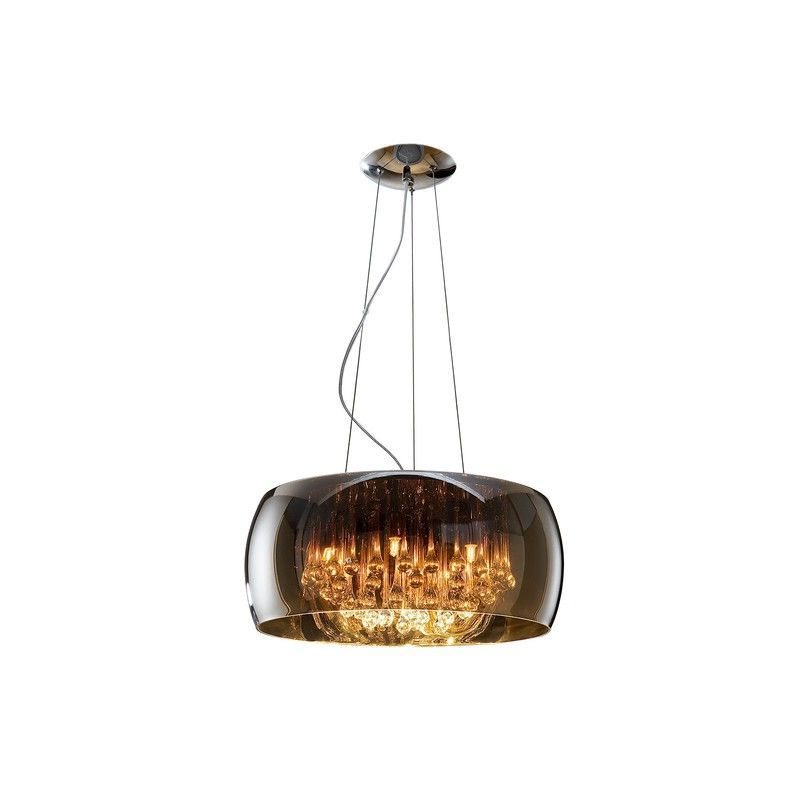 Lámpara de techo de cristal espejado, 50x25 cm