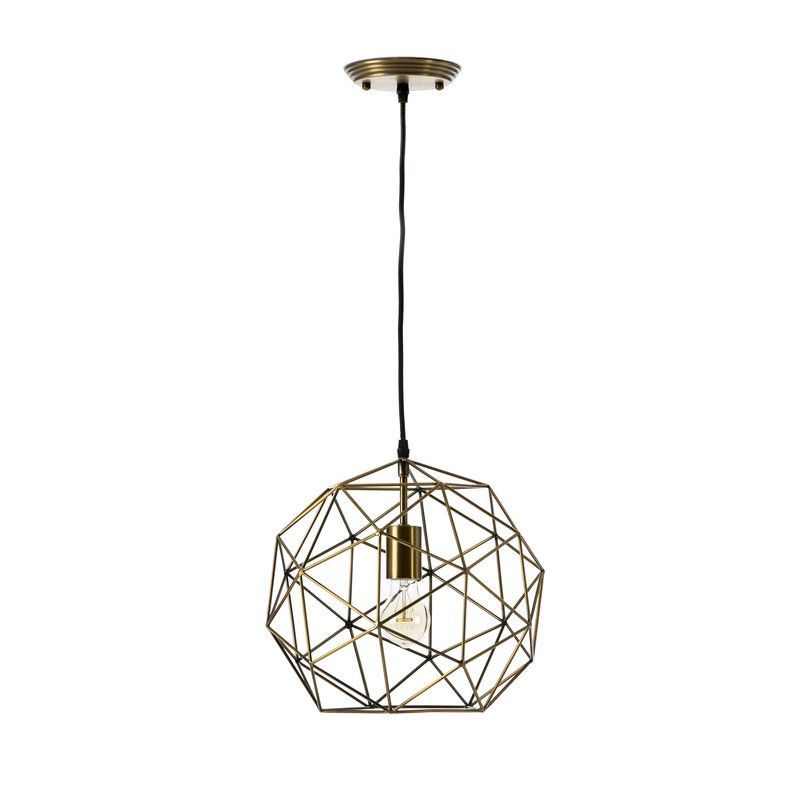 Lámpara de techo de metal dorado, Ø 32 x 30 cm