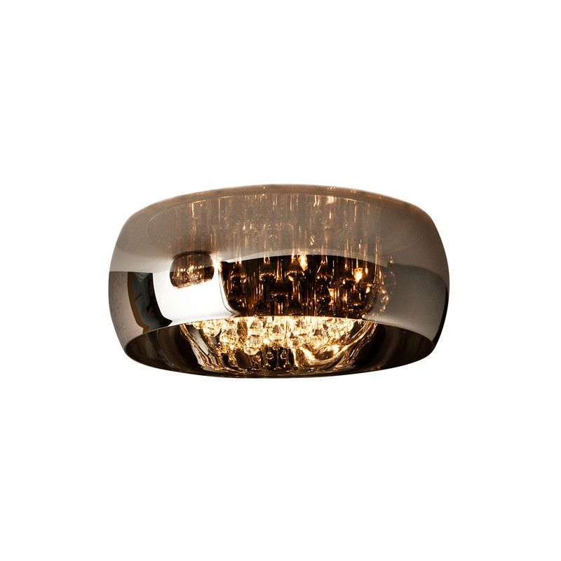 Lámpara de techo de metal en plata, Ø50x25 cm