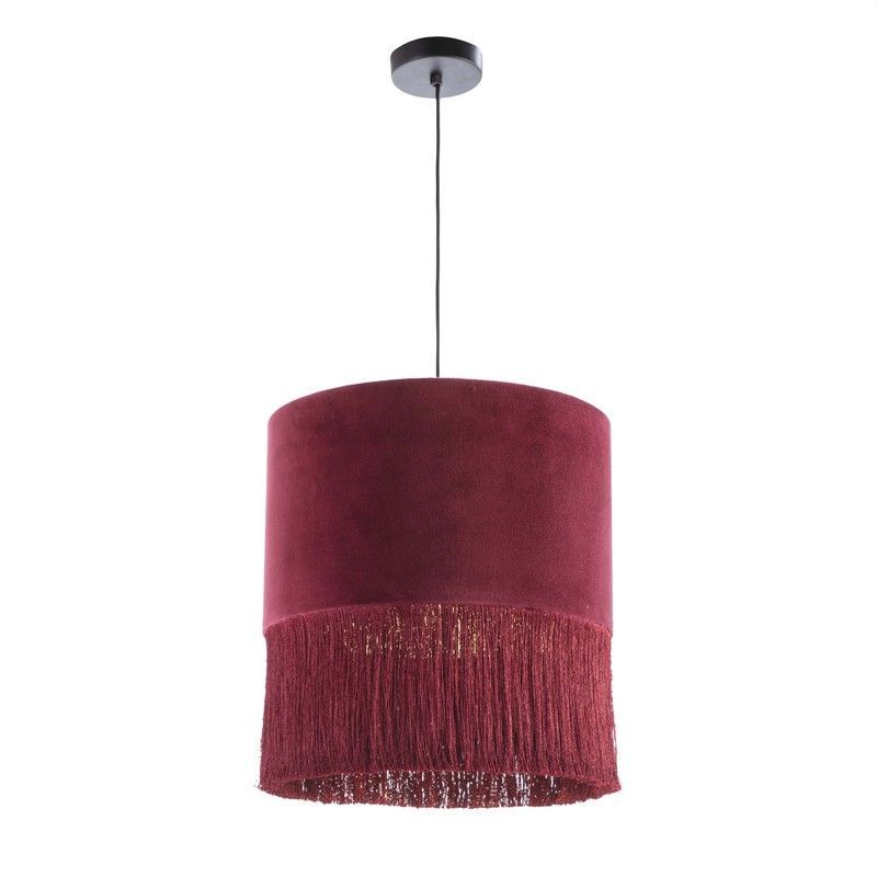 Lámpara de techo de terciopelo rojo, Ø 40 x 43 cm
