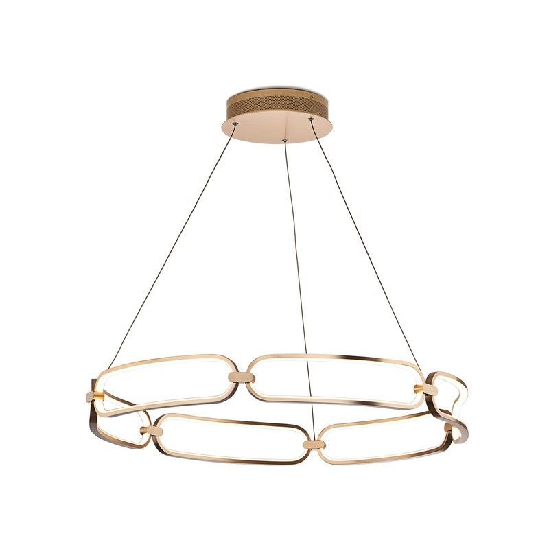 Lámpara de techo L de aluminio rosa  , Ø 80 x 10 cm | Colette