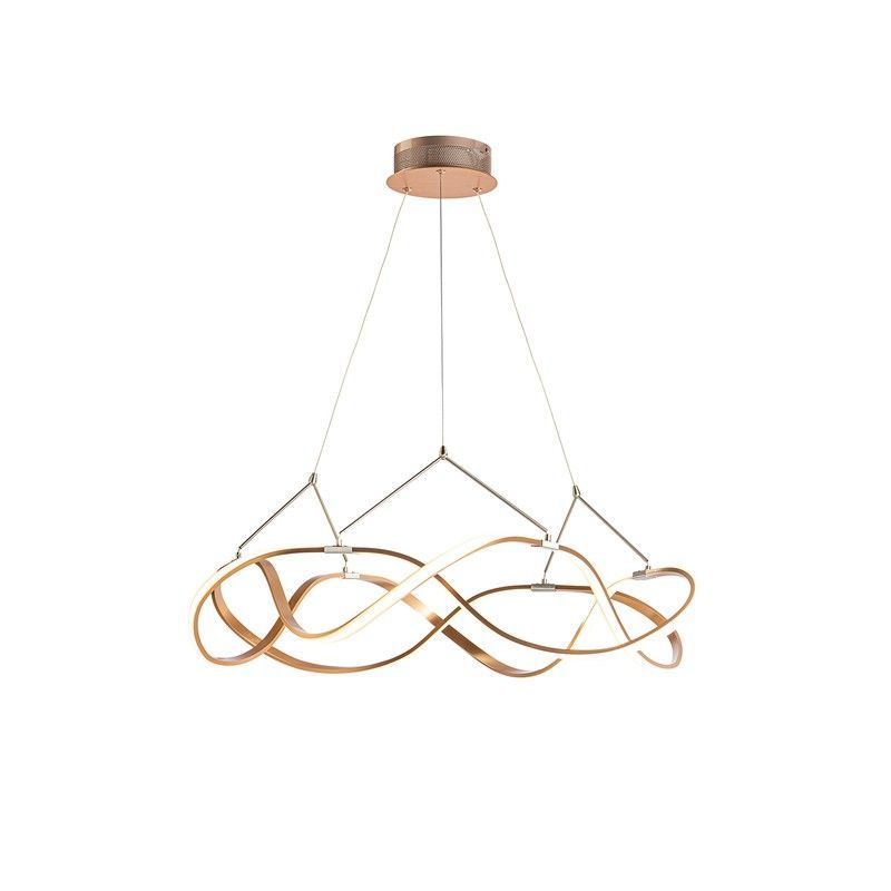 Lámpara de techo led de metal en oro rosa, Ø 80 x 30 cm | Molly