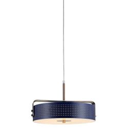 Lámpara de techo MOHICA de metal azul, Ø40x160 cm