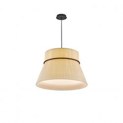 Lámpara Folie S/60 Negra Cinta Translúcida Crema