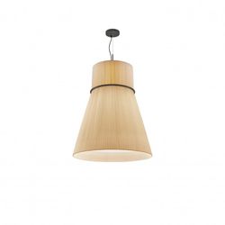 Lámpara Folie S/70 Negra Cinta Translúcida Crema