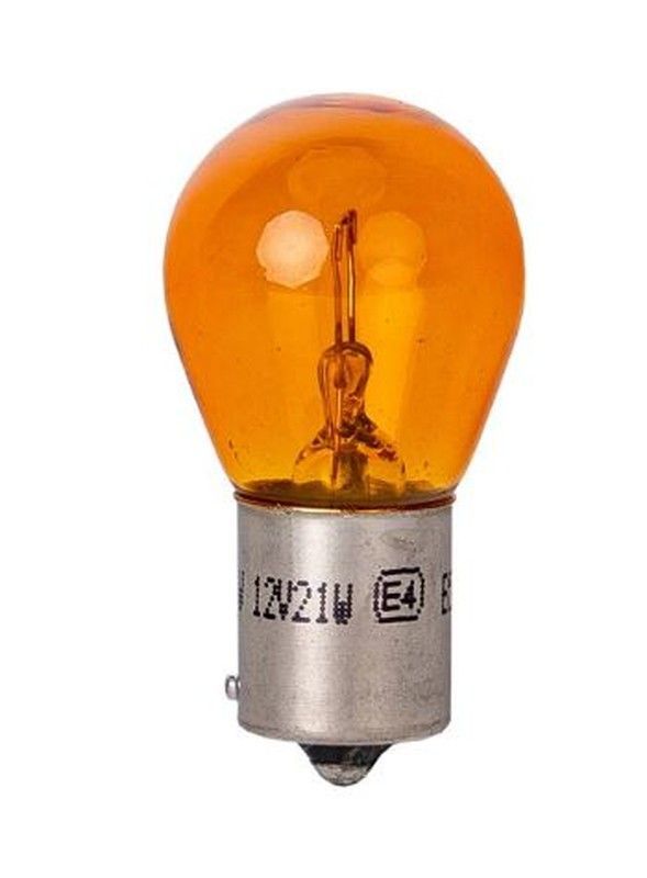 Lámpara M-Tech Bau15s 12v/21w Py21w Ámbar - Pack De 10 Unidades