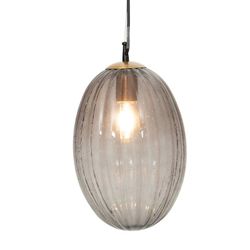 Lámpara MANICT colgante de vidrio smoky, Ø 23  x H 160 cm