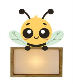 Lámpara Pequeña Abeja Con Kit De Letras Nombre Personalizable Vintiun