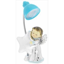 Lampara Plástico 10-13cm B4188-06C Celeste Ángel-Estrella Carga USB