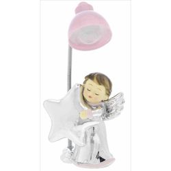 Lampara Plástico 10-13cm B4188-06R Rosa Ángel-Estrella Carga USB