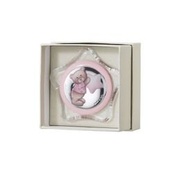 Lampara Plástico 14,5x18cm EV3703/04R Luz Nocturna Rosa Oso Estrella