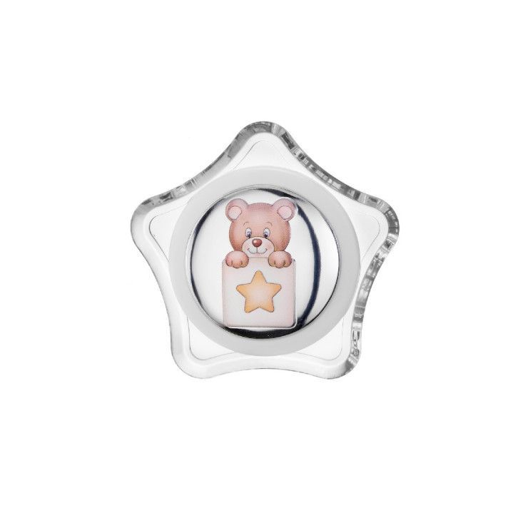 Lampara Plástico 14,5x18cm EV3723/04B Luz Nocturna Oso Corazón Blanco