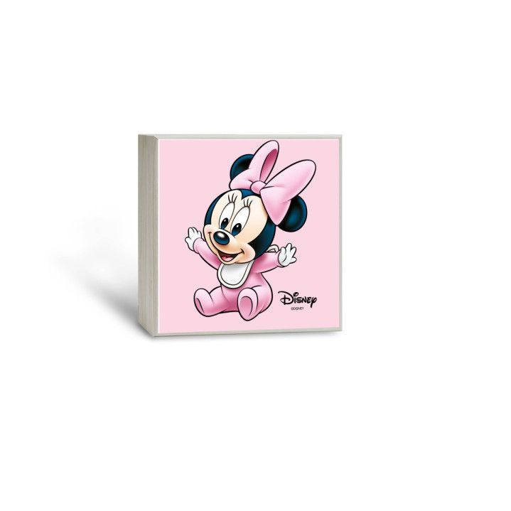 Lampara Plástico 14x14cm D570RA Luz Nocturna Minnie Mouse Rosa