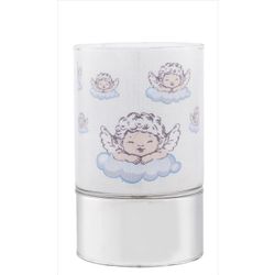 Lampara Plástico 15cm B4193-15C Celeste Ángeles-Nubes