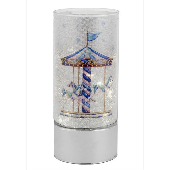 Lampara Plástico 20cm B4183-20C Luz Nocturna Celeste Carrusel