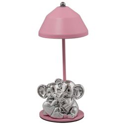 Lampara Plástico 22cm B4229-02R Rosa Elefantes Carga USB