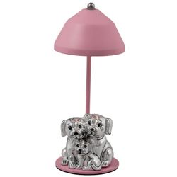 Lampara Plástico 22cm B4229-04R Rosa Perros Carga USB