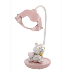 Lampara Plástico 30cm B4199-02R Rosa Oso Carga USB