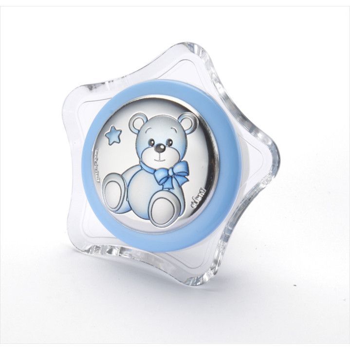 Lampara Plástico EV3463/04C Luz Nocturna Celeste Oso - Lazo