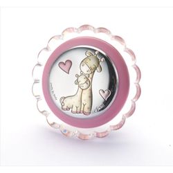 Lampara Plástico EV3473/04R Luz Nocturna Rosa Jirafa - Corazones