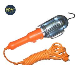 Lampara portatil con gancho e interruptor metalica (5mts)