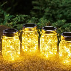 Lámpara solar tarro de cristal