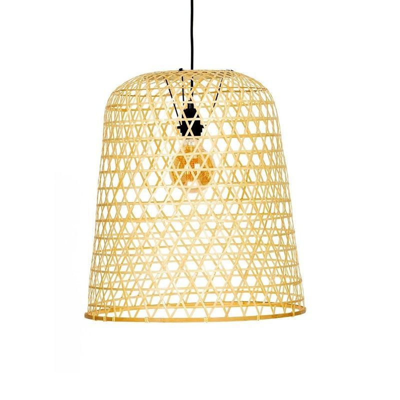 Lámpara Techo de Bambú, 45x45x48cm