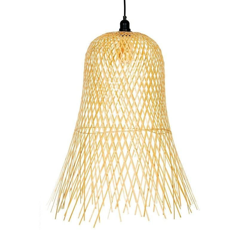 Lámpara techo deshilachada de bambú, Ø 56 x 70 cm | Caribe