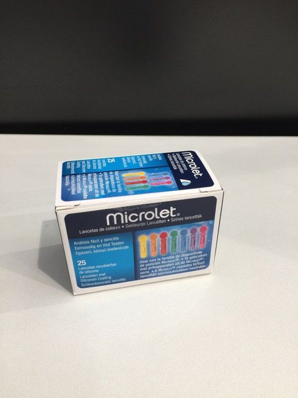 Lancetas Microlet  25 unidades