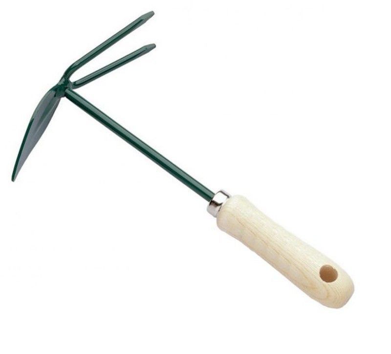 Lanza y horquilla de acero - 2 púas - Azada profesional