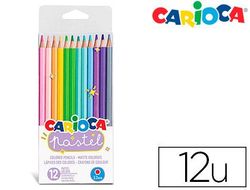 Lapices carioca pastel blister de 12 colores surtidos