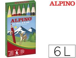 Lapices de Colores Alpino 651 C/De 6 Colores Cortos