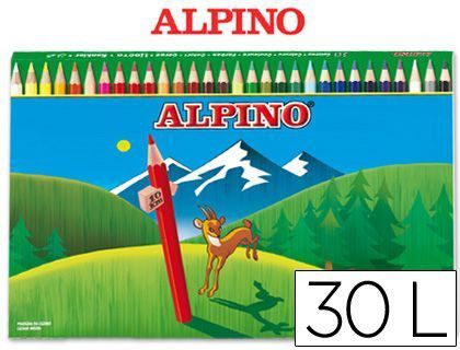 Lapices de Colores Alpino 659 30 Colores -Caja de Carton