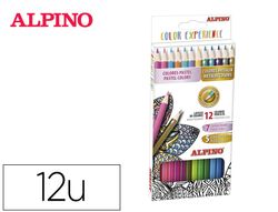 Lapices de colores alpino experience acuarelable mina premium 3,3 mm special colors caja metalica de 7 colores
