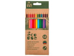 Lapices de colores liderpapel ecouse caja de 12 colores surtidos con certificado fsc