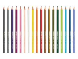 Lapices de colores stabilo green colors con certificado fsc estuche carton de 18 unidades colores surtidos